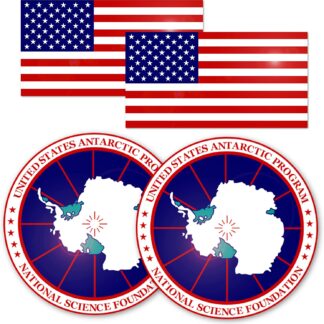 United States Antarctic Program High Quality Sticker Pack (Bonus American Flag Stickers Included)